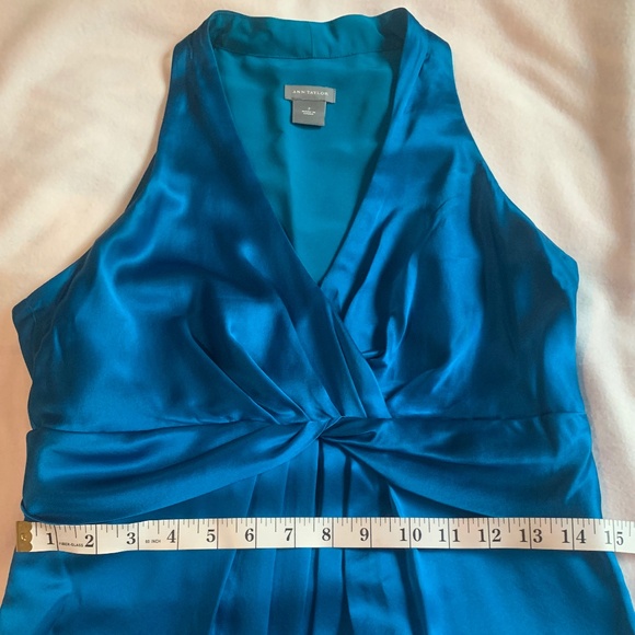 Ann Taylor Petrol Blue Silk Dress - Picture 6 of 13